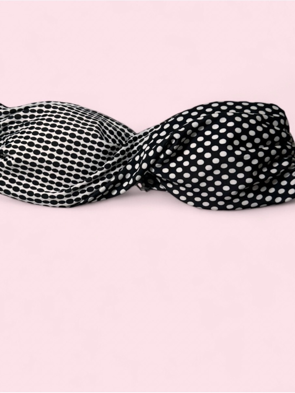 Arizona Jean Company Black and White Polka Dot Bandeau